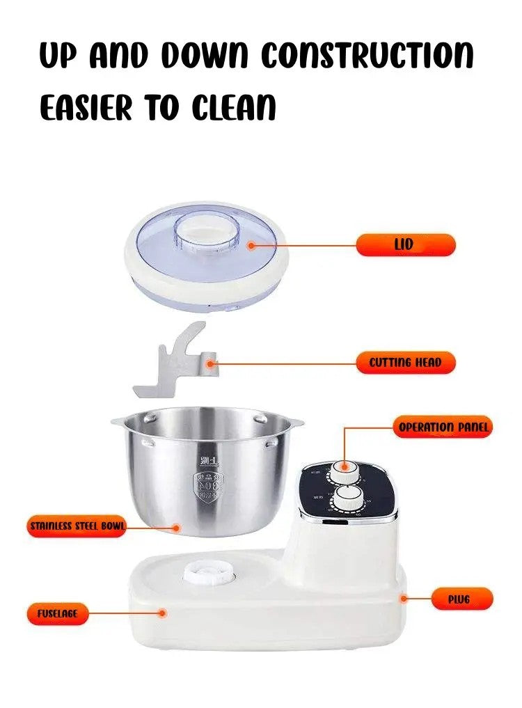 5L Multi-Purpose 2 in 1 ferment Kitchen appliance Dough Maker, bread/Pizza Mixing machine Smart Kneading with Adjustable Timer 500W