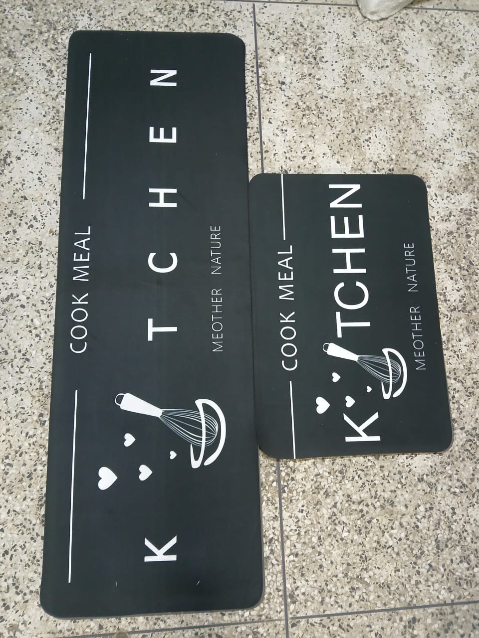 2pcs kitchen mats with rubber super non-slip underside