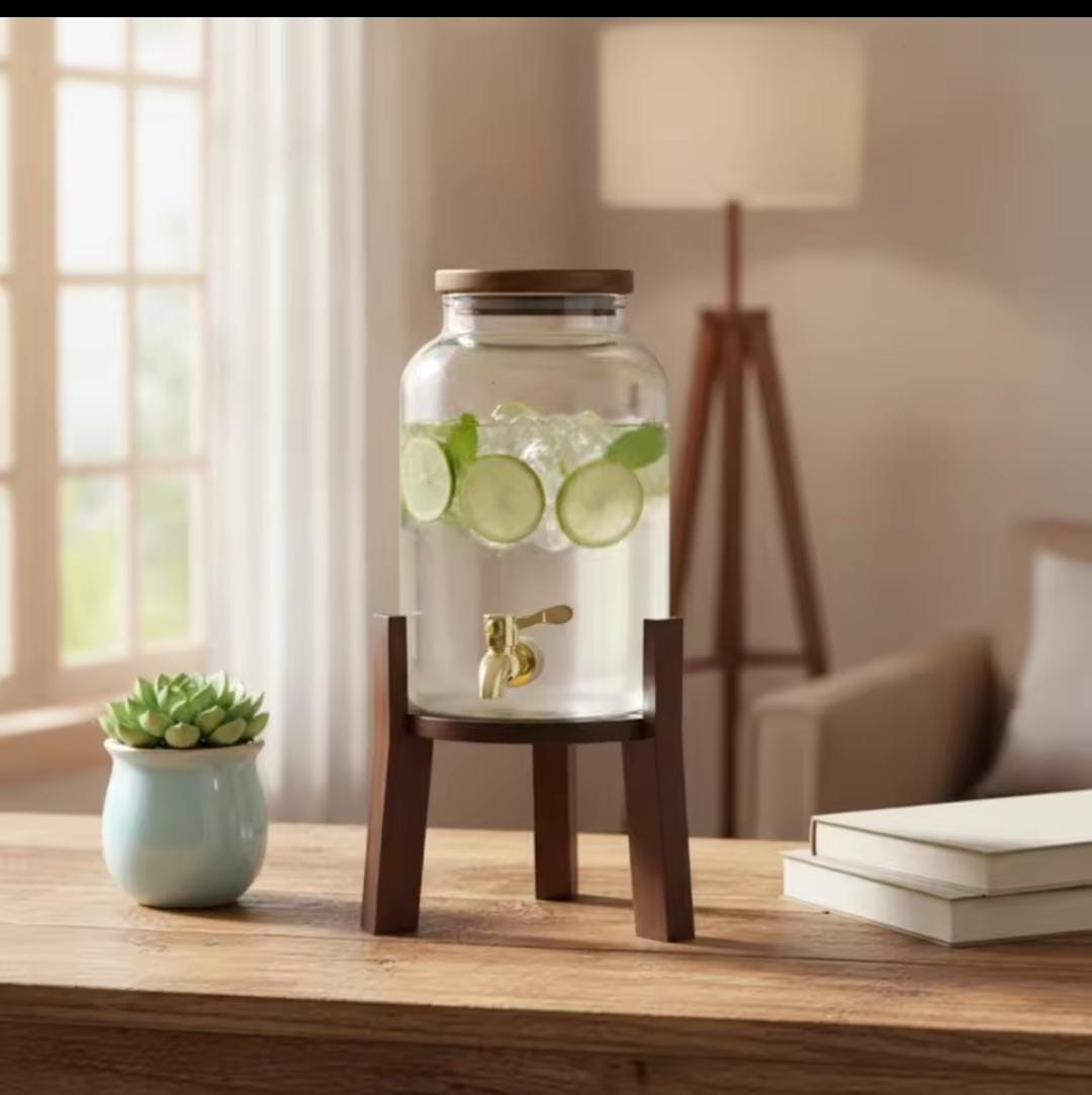 Juice/beverage dispenser with stand