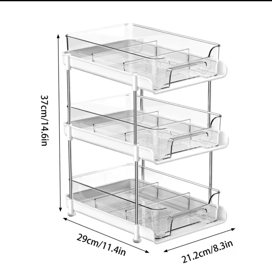 3 layer multifunctional storage rack