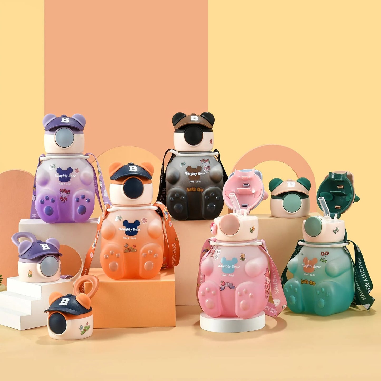700ml Bear Design Children hanging drinking bottle