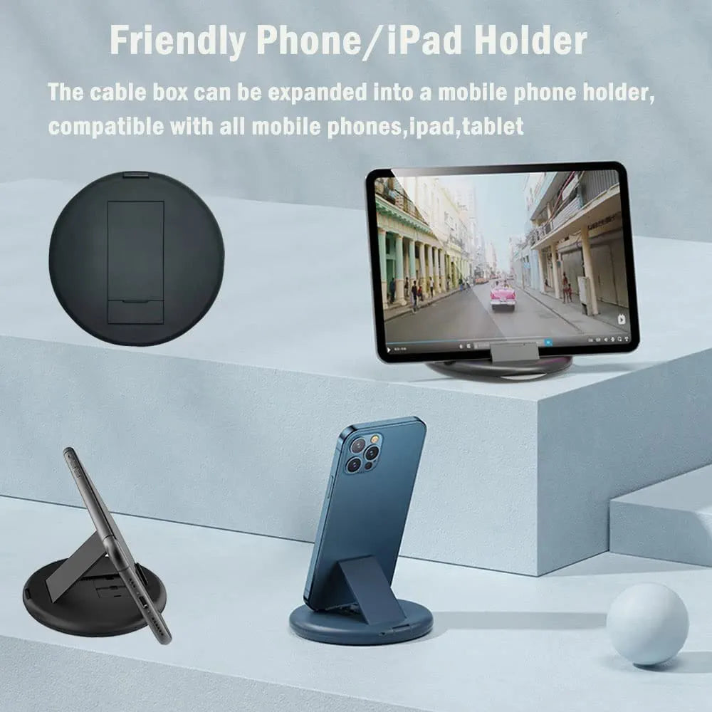 multi-functional travel charging cable and adapter storage box (commonly marketed as a 7-in-1 or multi-in-1 fast charging kit)