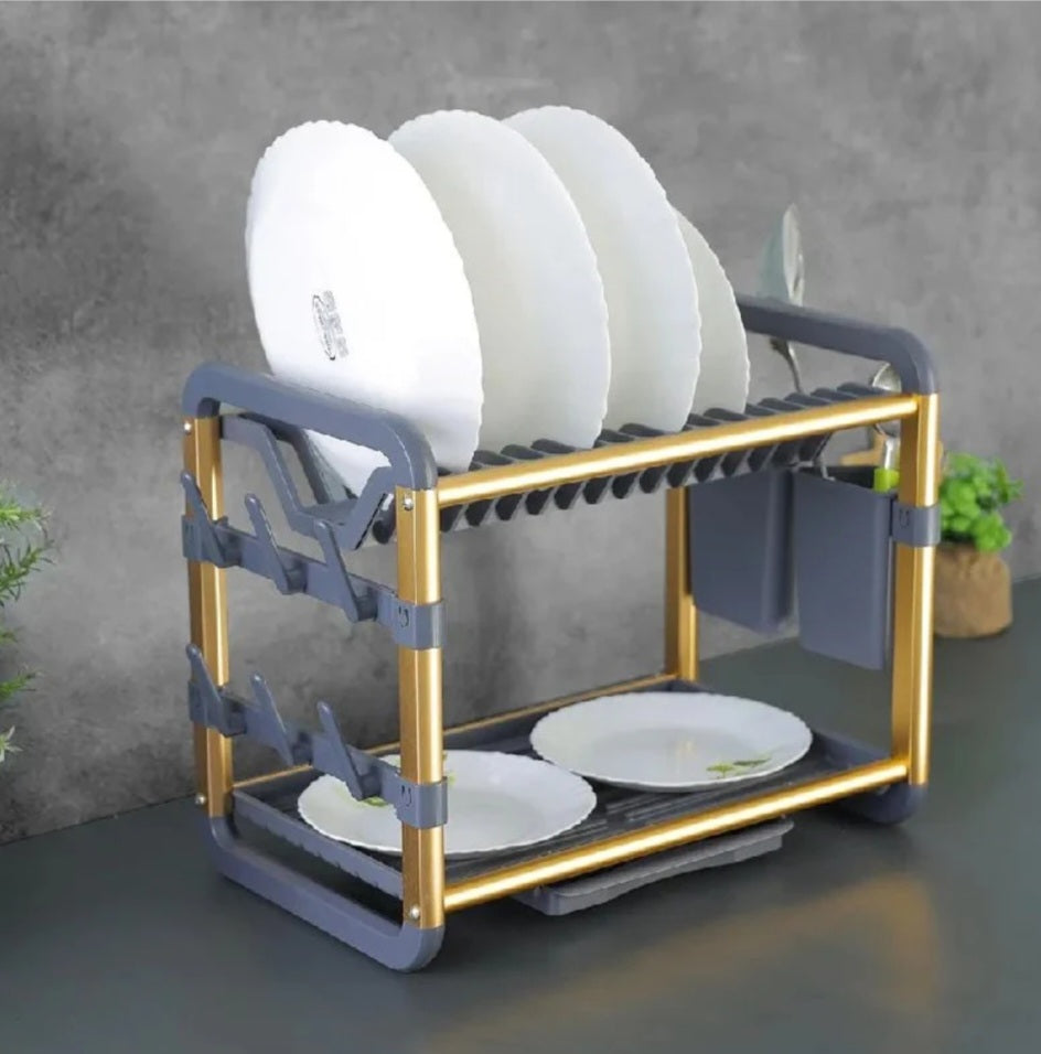 Premium Quality 2Tier Aluminium Dish Drainer