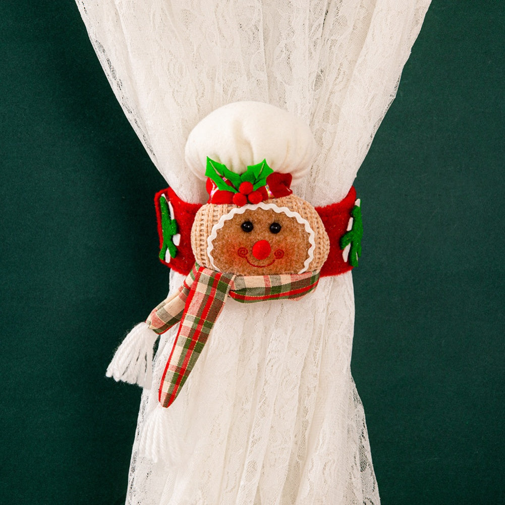 *Festive Cookies Man Curtain Tiebacks: Perfect Holiday Decor For Every Room Home Decor For Bedroom Living Room Happy Christmas*