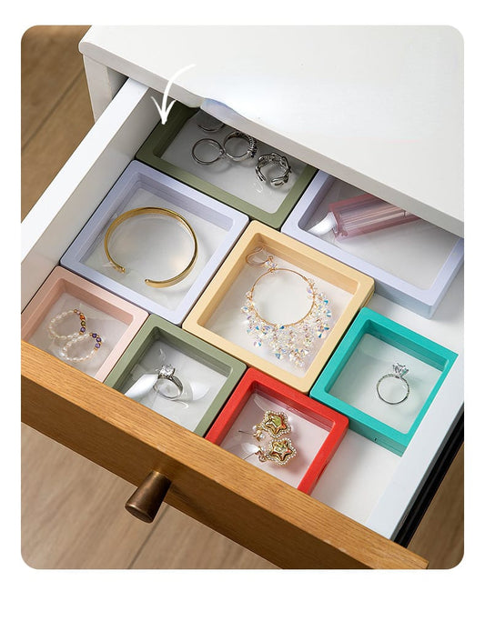 3 Piece Transparent PE Film Pendant Necklace Bracelet Ring Jewelry storage