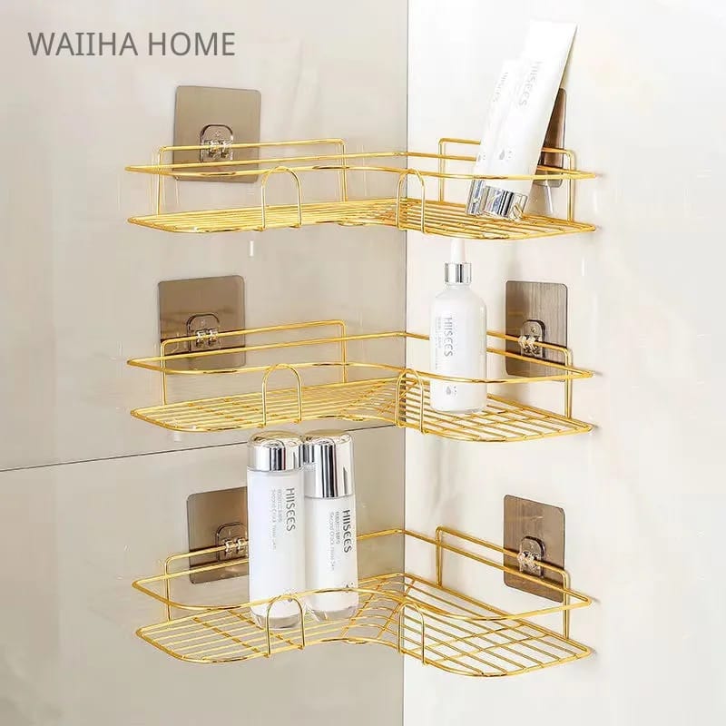 Gold Metal Bathroom Shelf /Corner Shelf