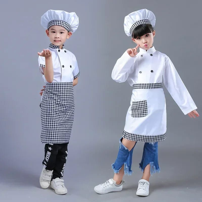 3pcs Children Professional Chef costume