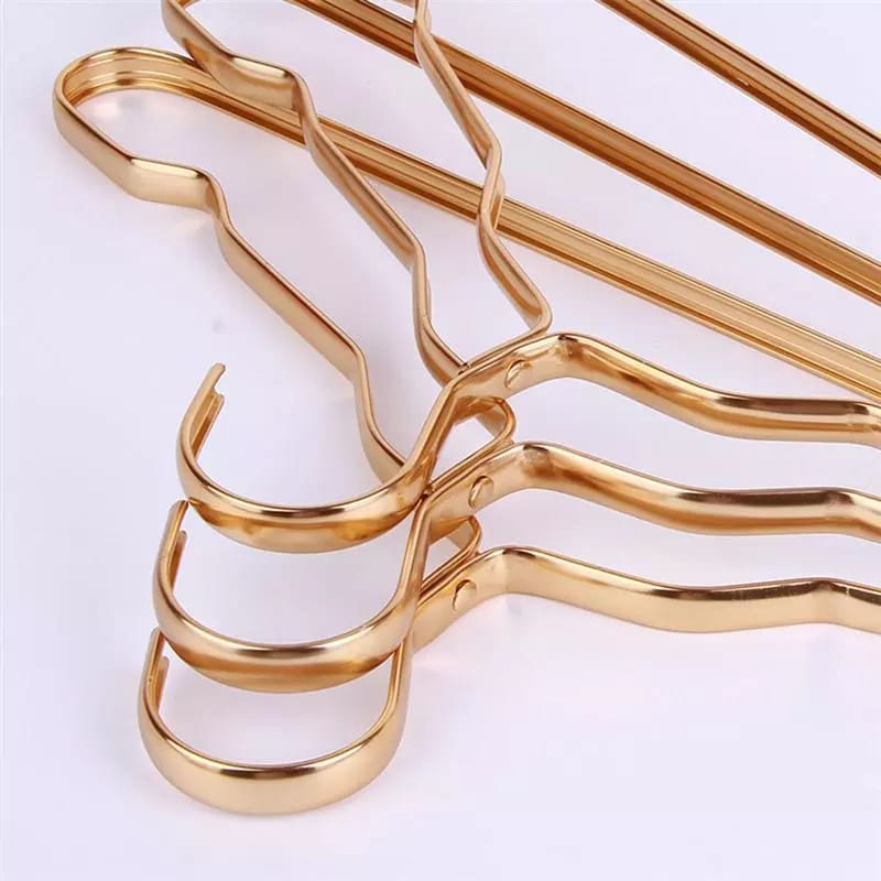 Aluminum Alloy Clothing Hanger 5pcs Golden Durable Domestic Coat Adult Children Hanging Supplies Organizer