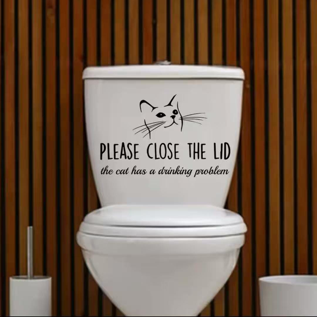 Rest Room/Cloak Room 
Toilet rules funny message DIY peel stickers