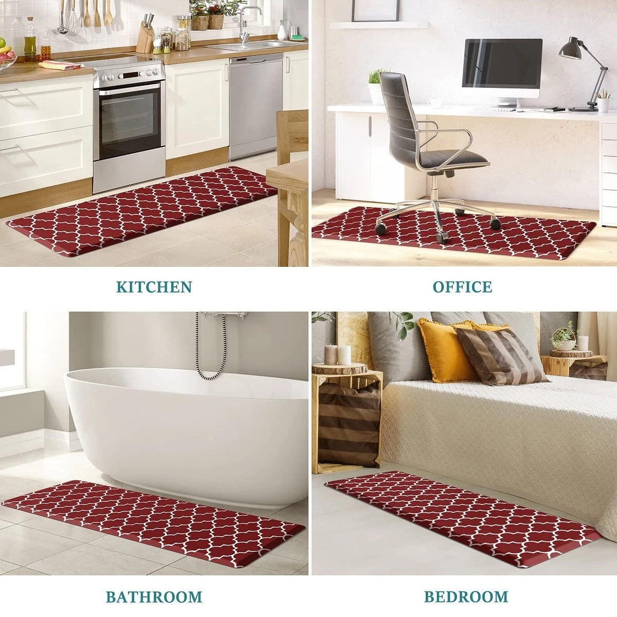 Cushioned Anti-Fatigue Kitchen Rug Mat