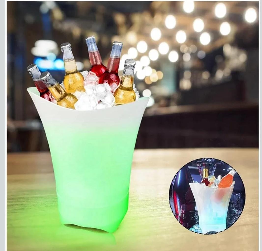 5-liter RGB LED ice bucket with a detachable Bluetooth speaker