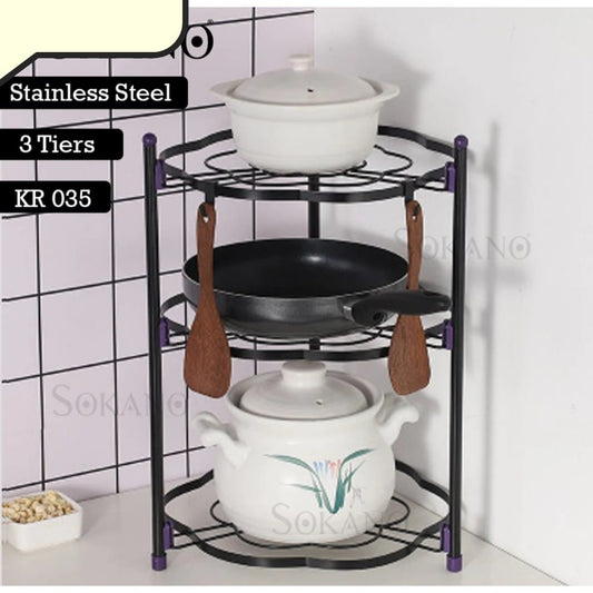 Three layers creative organizer/rack kitchen shelf storage