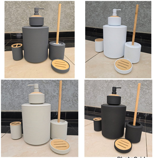 Ruffled 6pcs Bathroom Accessories Set 
High quality