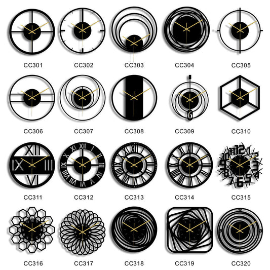 Fashion wall decor Wall Clock 3D Dimensional Black Acrylic Round Digital Wall Clock For Home Decoration Wall Clock