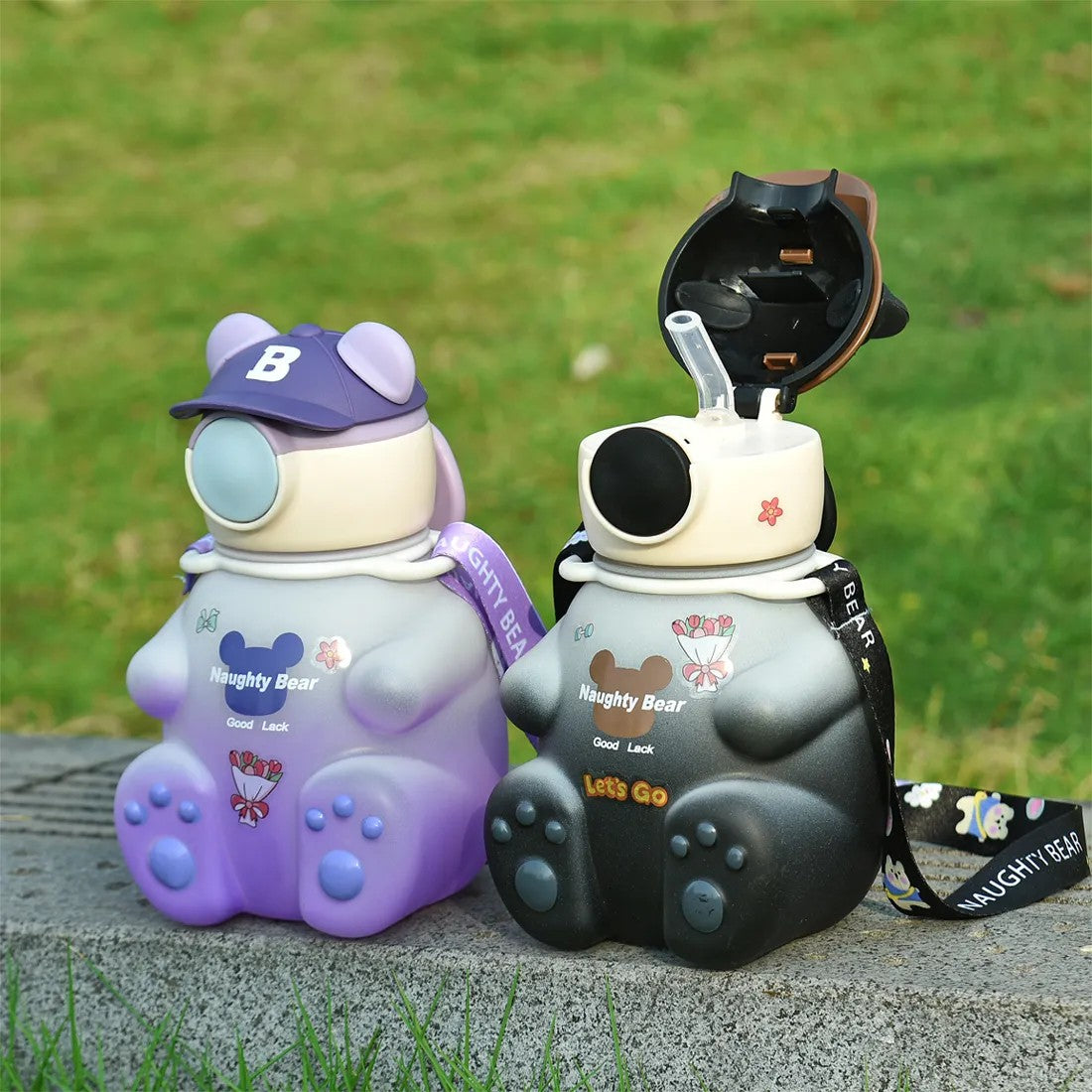 700ml Bear Design Children hanging drinking bottle