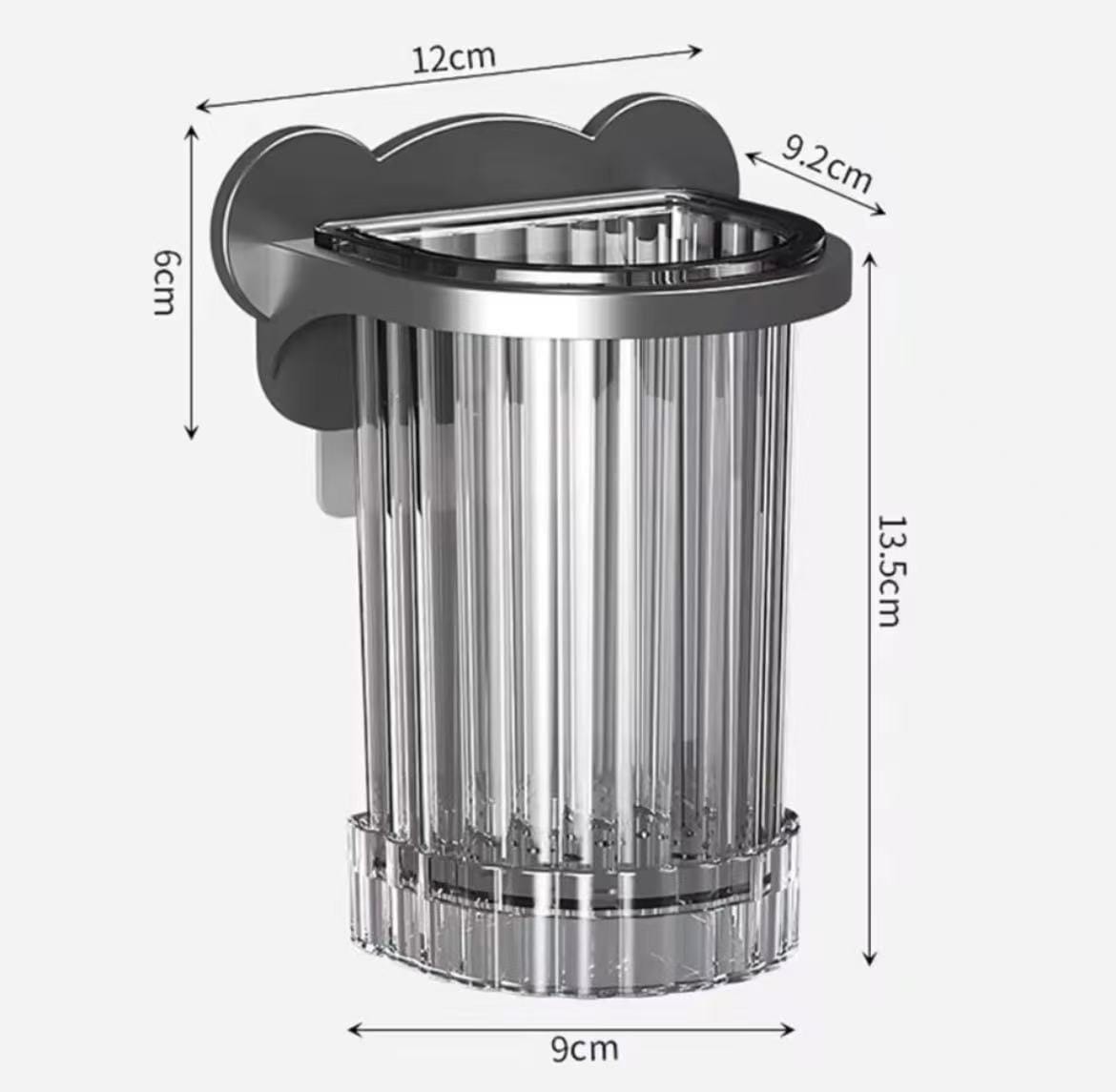 Wall Mount Toothbrush Holder & Bathroom Organizer .