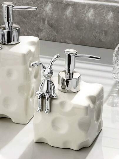 Rabbit Cheese ceramic  bottled Home Liquid Soap Dispenser