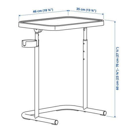 Adjustable Laptop Desk with Cup Holder