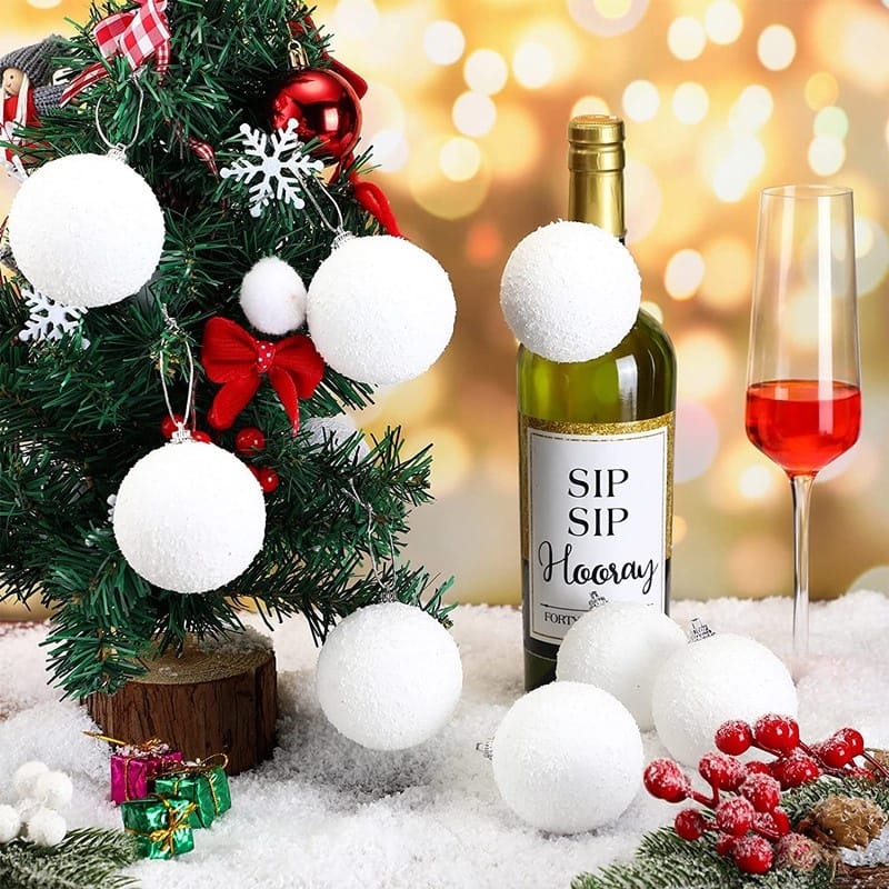 White Christmas balls