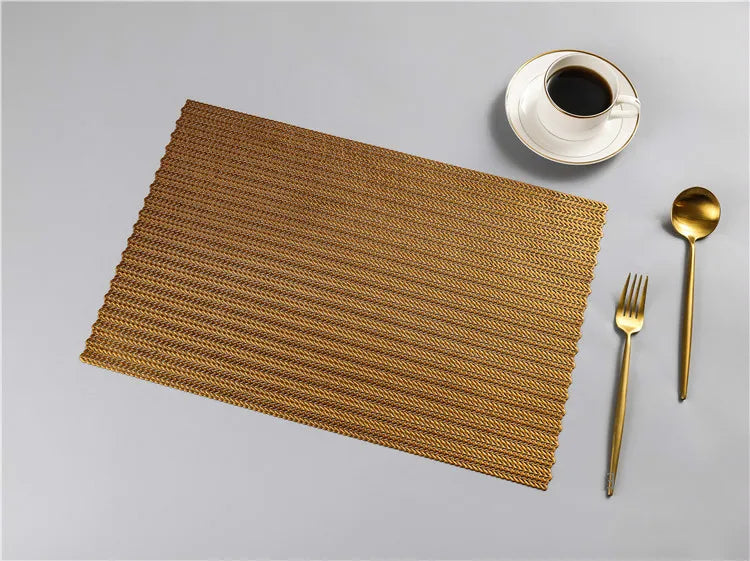 6pc placemats washable vinyl for dining table durable table mat