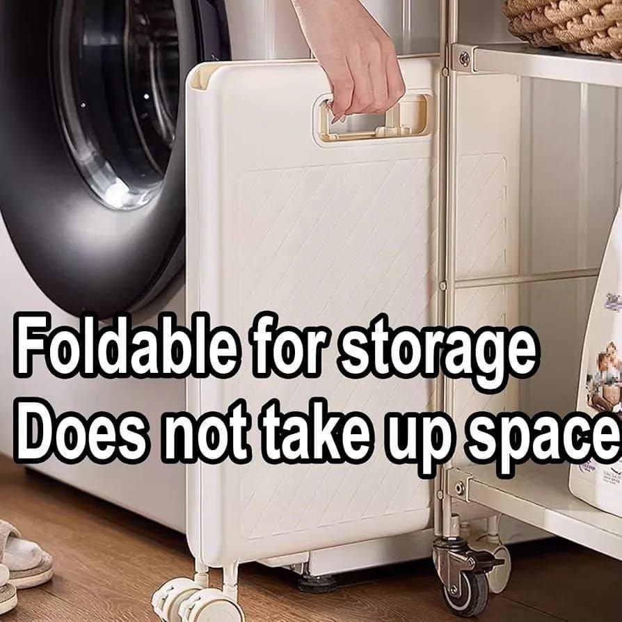 2pcs Foldable laundry Hamper basket with Wheels