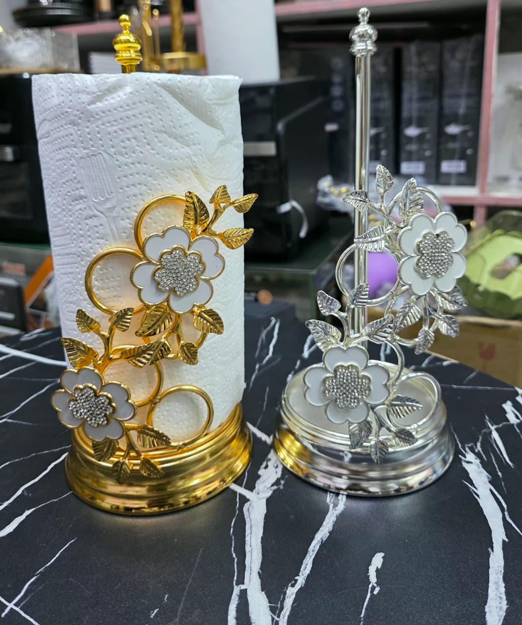 Elegant Luxury kitchen paper Roll Holder Table top