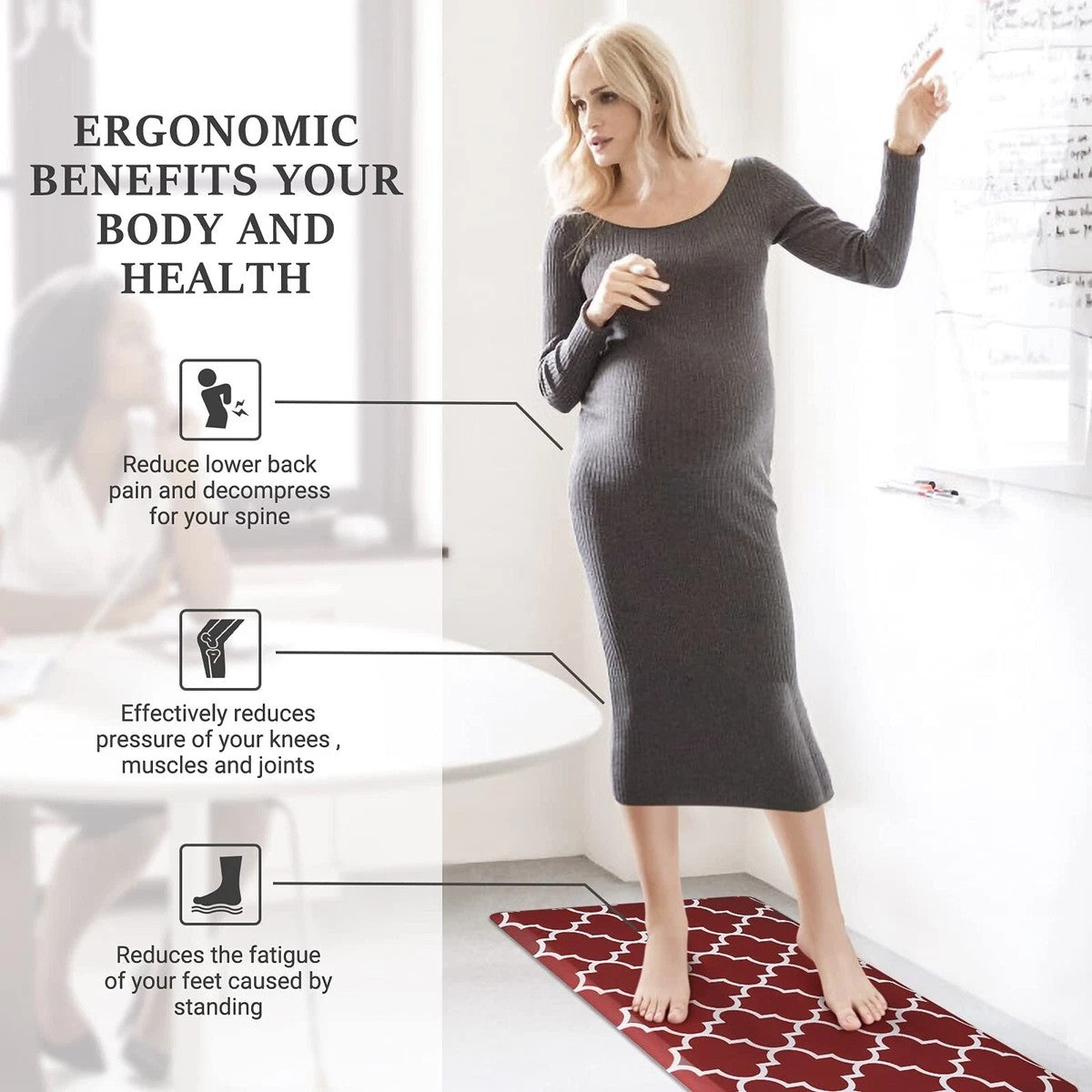 Cushioned Anti-Fatigue Kitchen Rug Mat