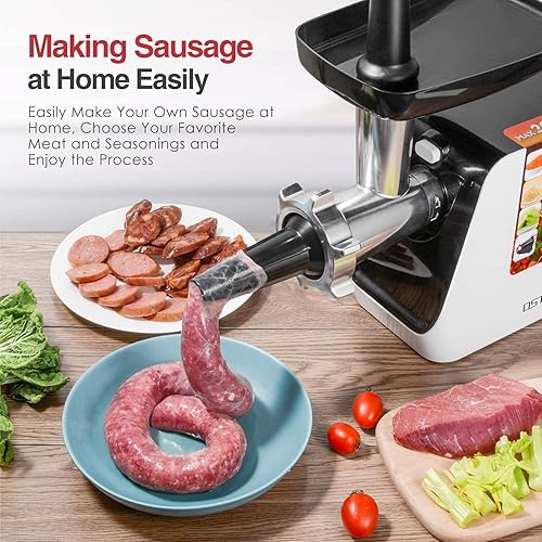 Electric Meat Grinder, 5 in 1 Heavy Duty Meat Mincer Sausage Stuffer Machine