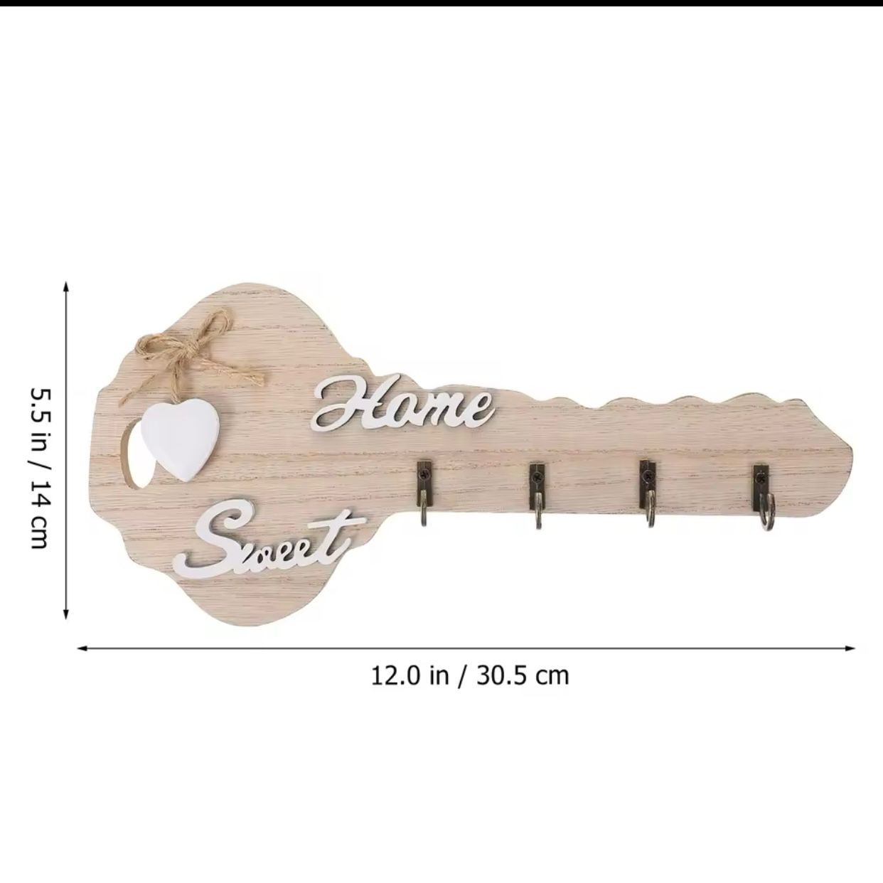 RUSTIC WOOD WALL MOUNTED KEY HOLDER