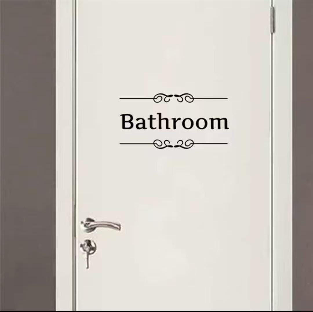 Rest Room/Cloak Room 
Toilet rules funny message DIY peel stickers