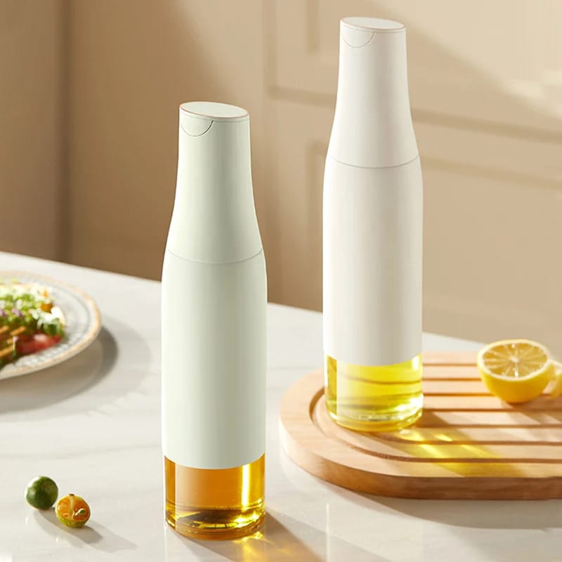 Glass Oil Bottle Automatic Opening And Closing Olive Oil Condiment Container Kitchen Gravity Soy Sauce Vinegar Dispenser Bottle