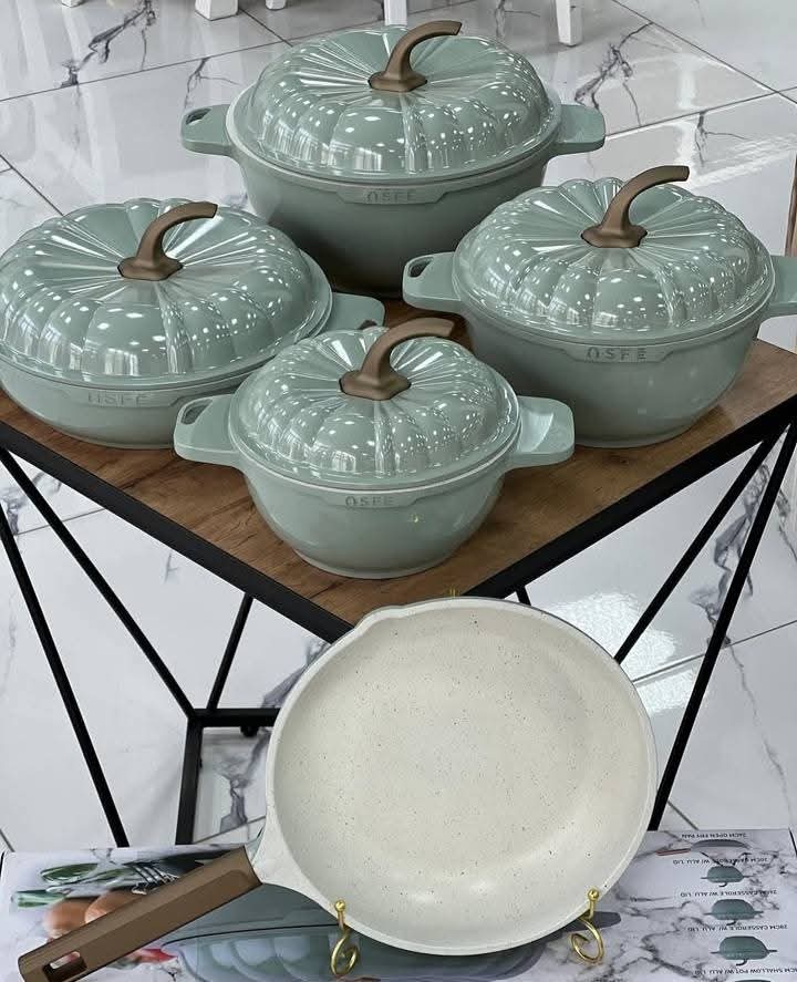 9PCS USFE PUMPKIN Granite cookware set