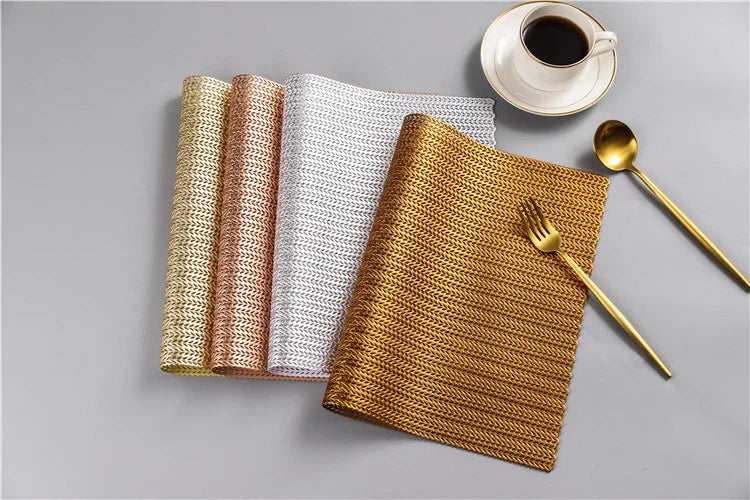 6pc placemats washable vinyl for dining table durable table mat