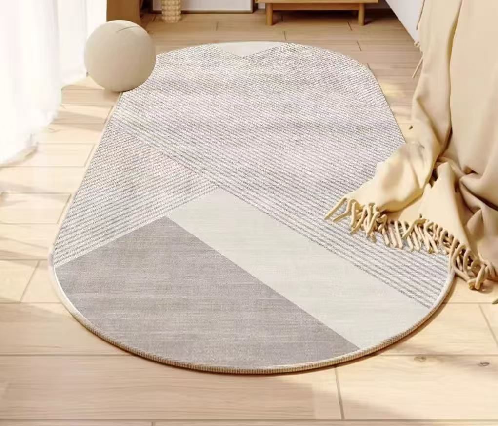 Warm Super oval Soft Bedside Fluffy Mats