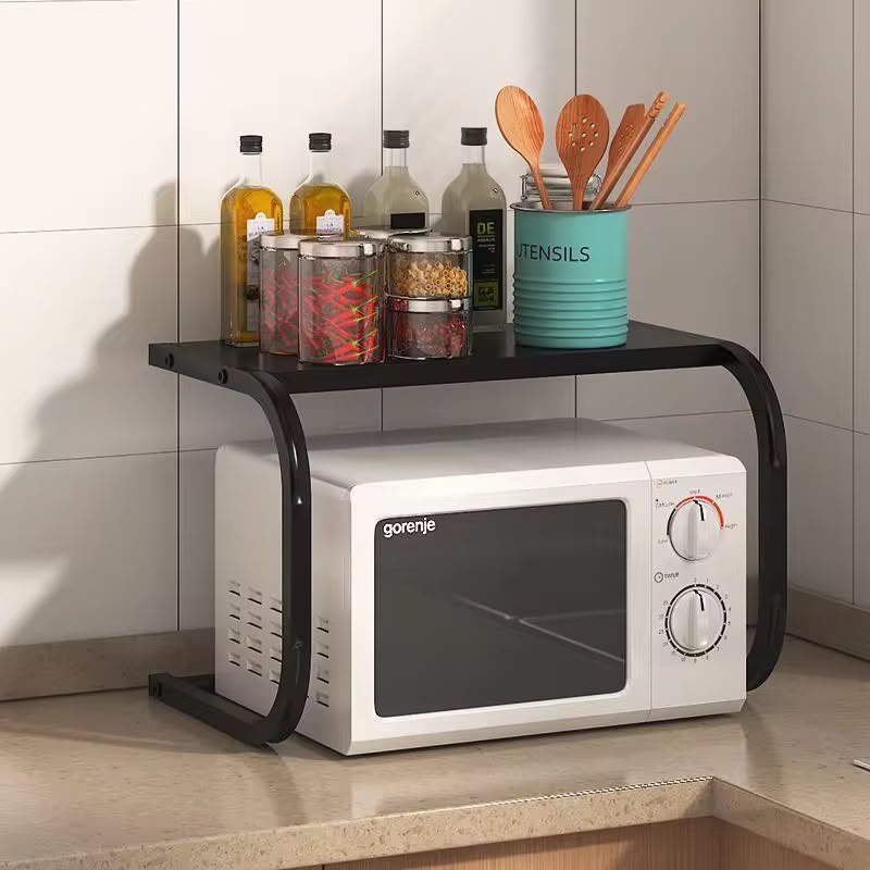 *1 Tier Metallic Microwave organizer shelf / Stand