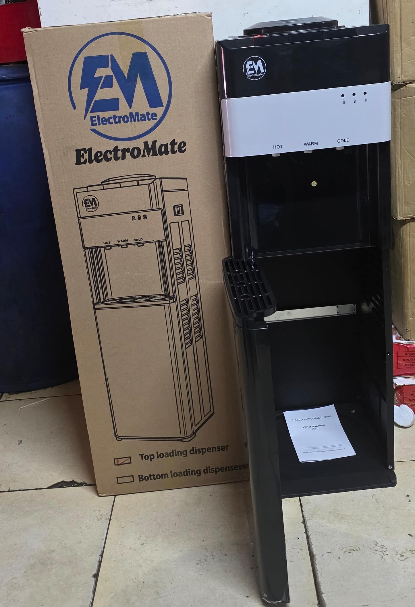 Electromate top load 3 taps hot normal and cold dispenser