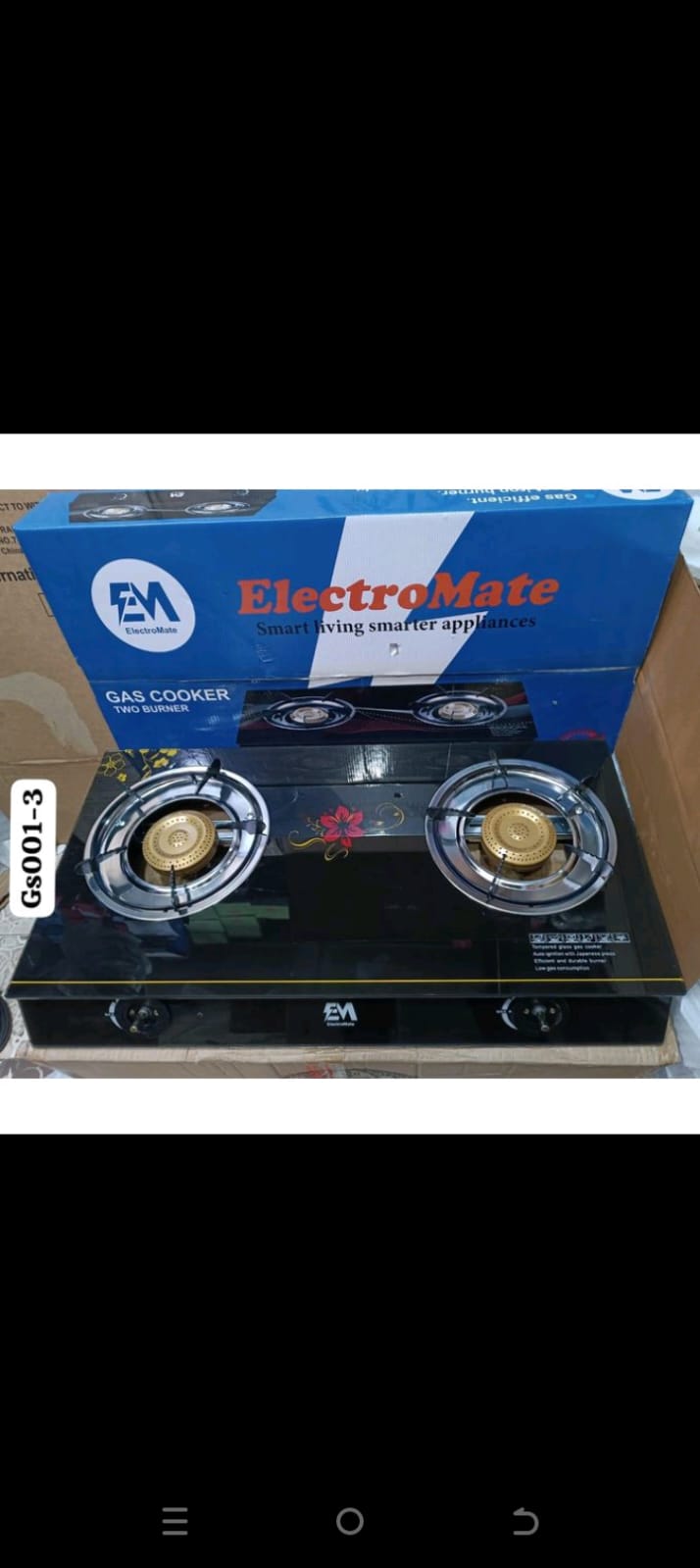 Glass top burner