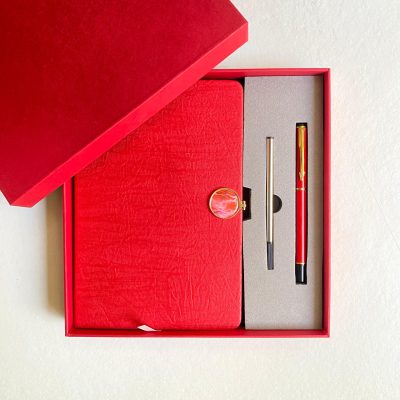 *Premium 3 in 1 A5 Executive Notebook Pen Gift Set - Gift Box & Bag Corporate Gifts Office Stationery, gift set notebook with spare pen