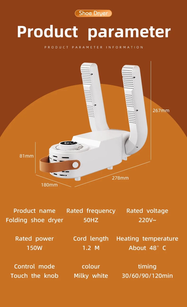 Foldable Electric Shoe dryer