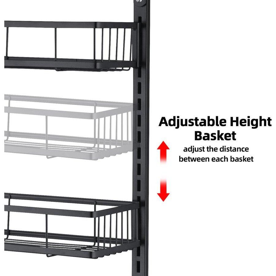High Quality 4 tier Wall-Mounted Metal Spice Rack