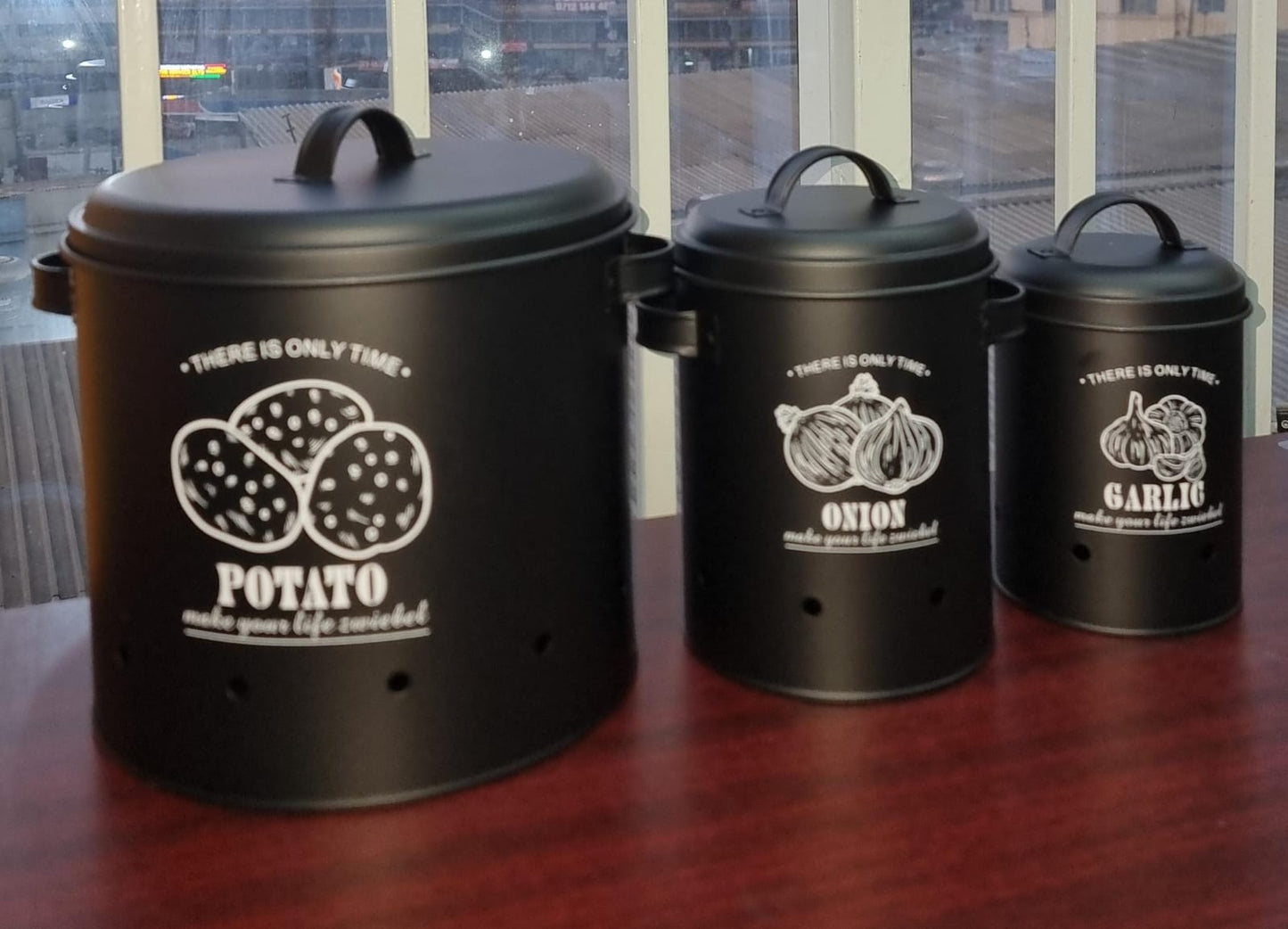 Potato, onion, garlic 3in1 perforated storage bins