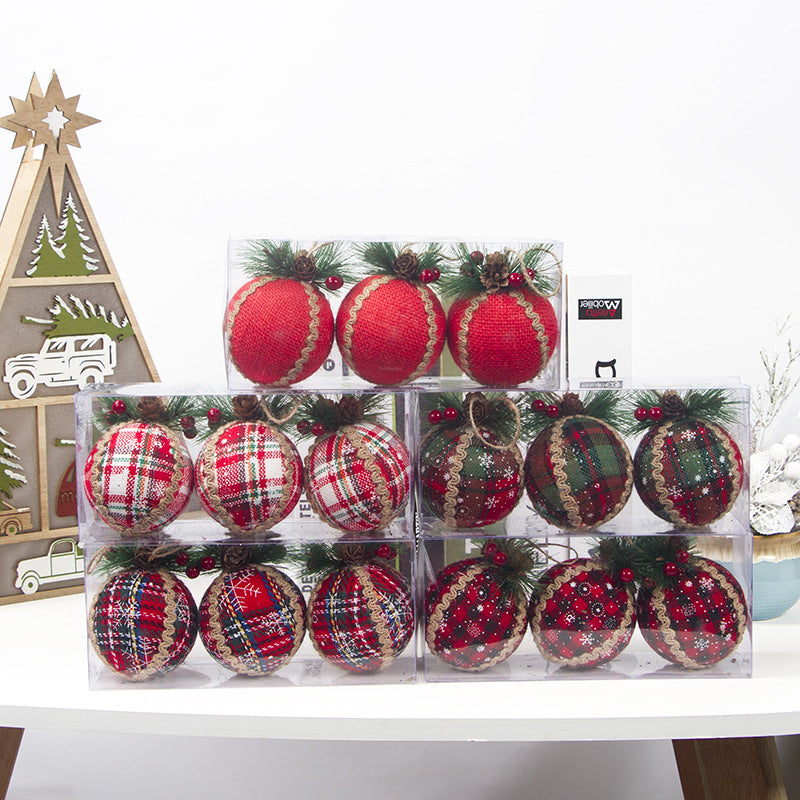 3PCS/ 8CM Christmas Decoration Pendant