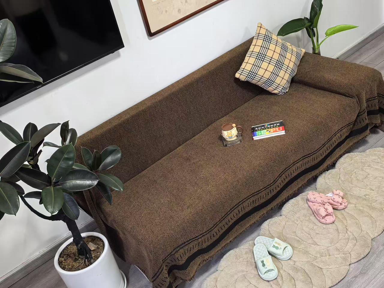 Reversible Chenille cotton sofa covers
