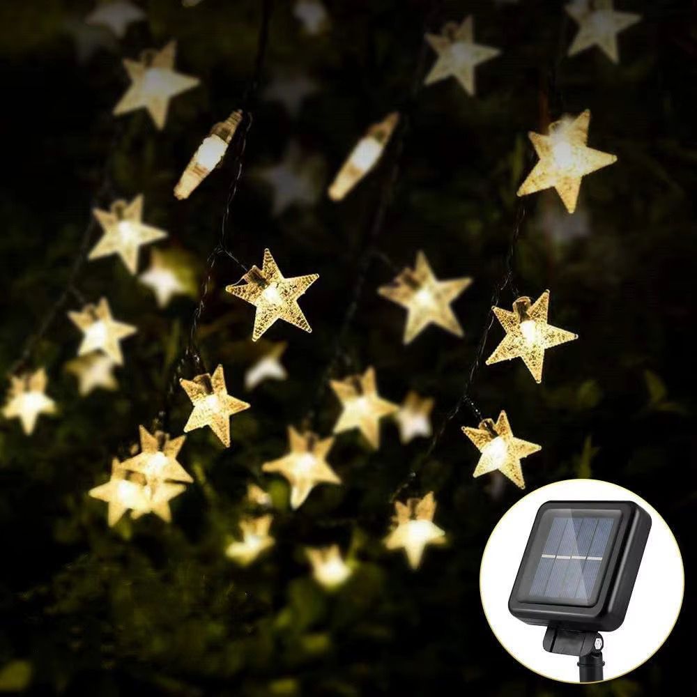 Solar Powered Outdoor Star Fairy Lights – 12M, 100 Stars Christmas