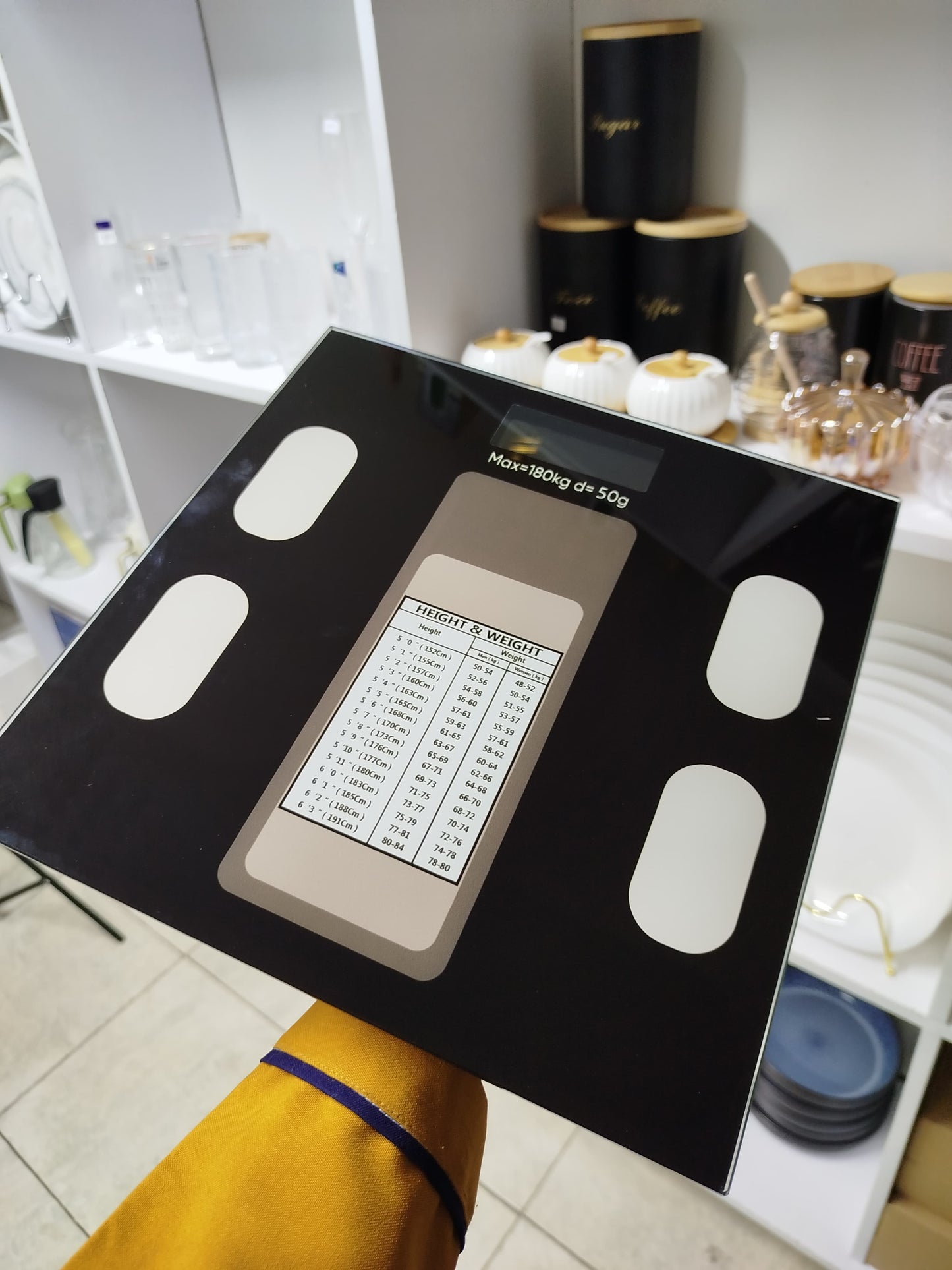 Bathroom weighing scale