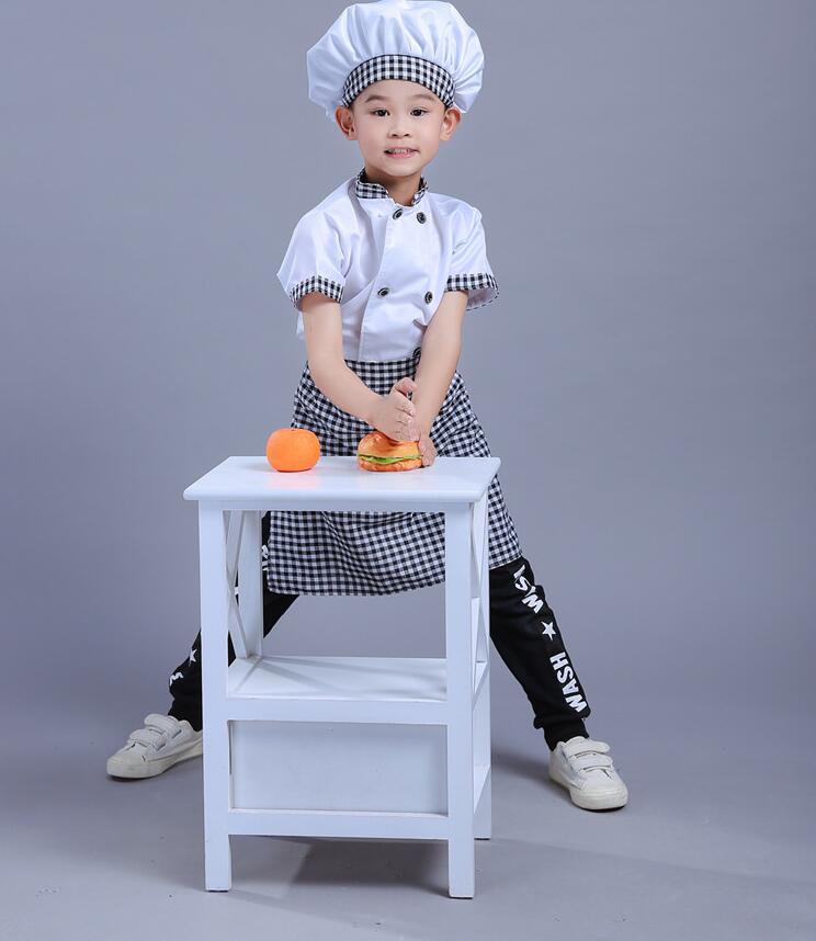 3pcs Children Professional Chef costume