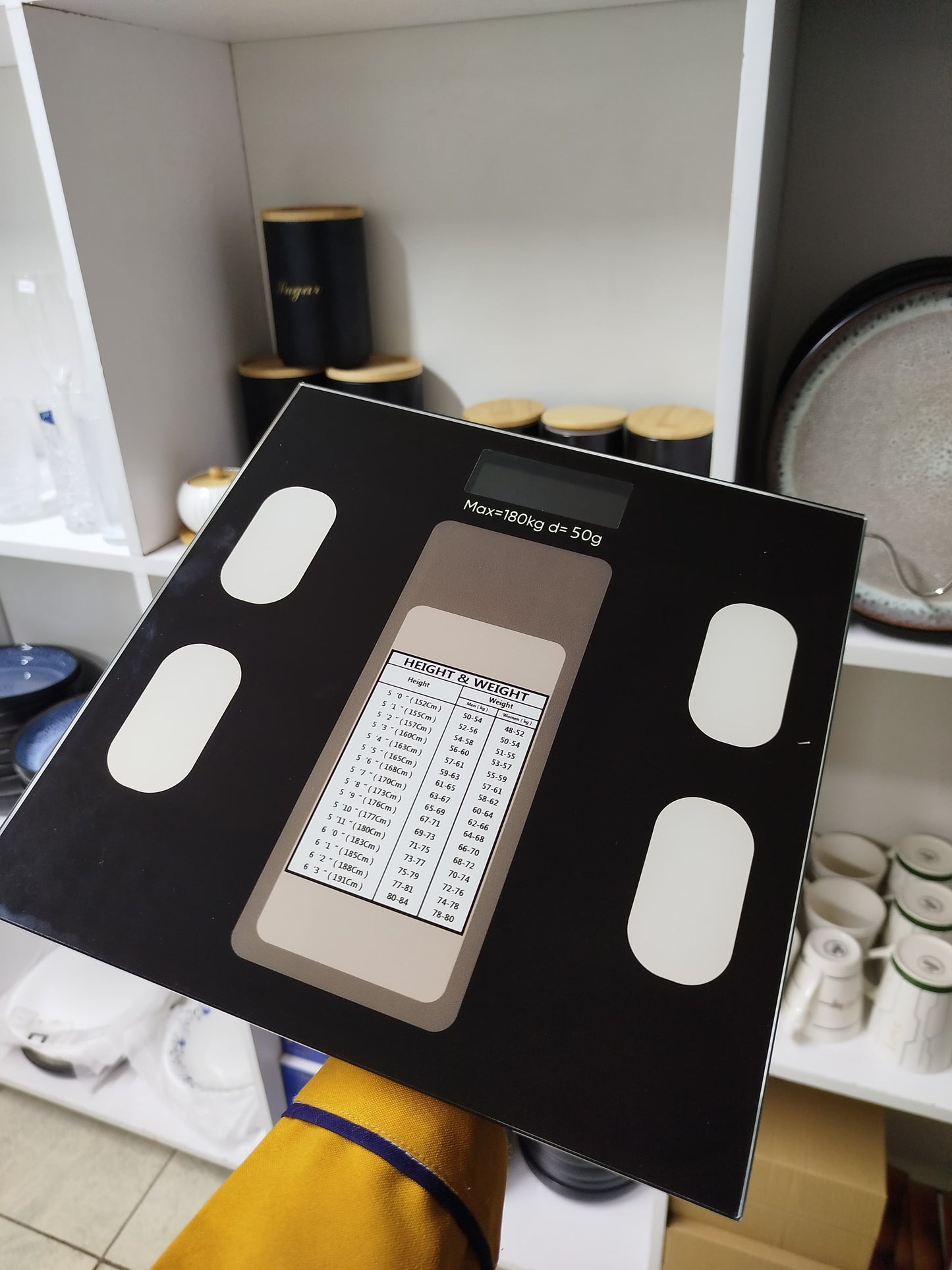 Bathroom weighing scale