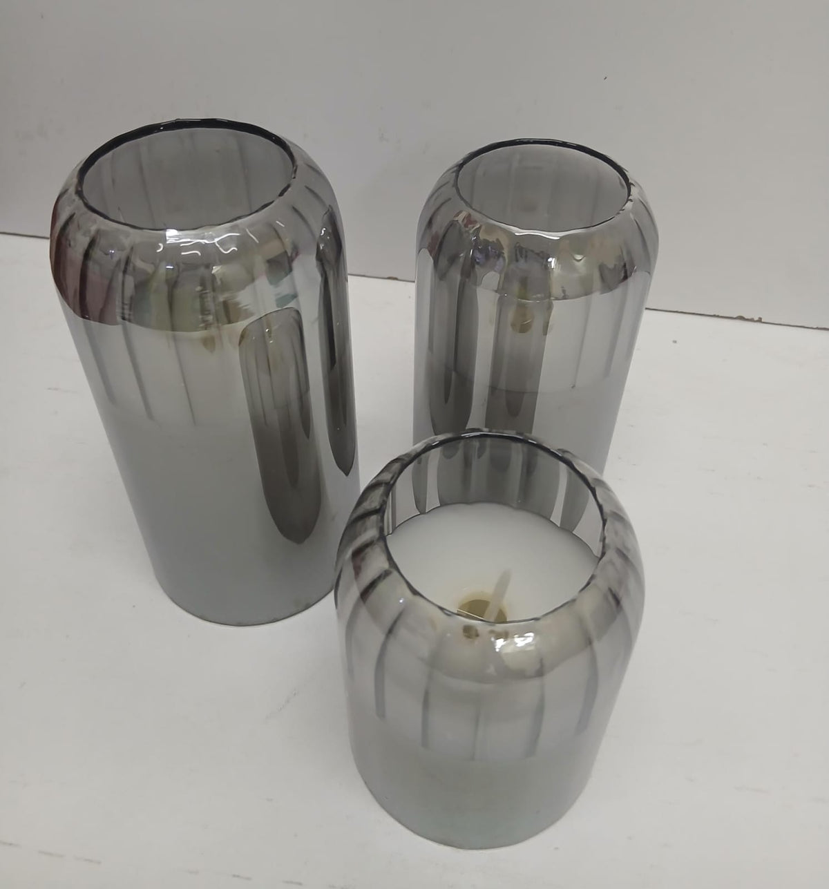 3 in 1 Advanced Glass LED decor lighting candle