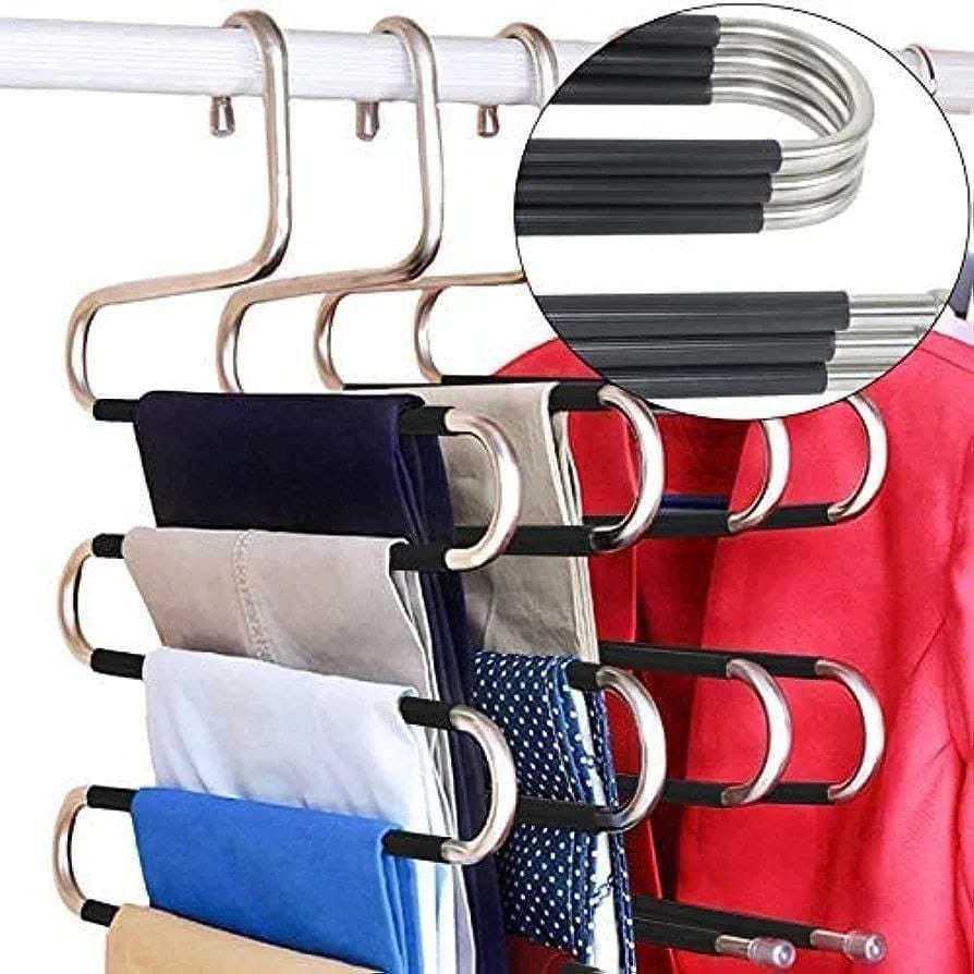 Stainless steel hangers with black antislip