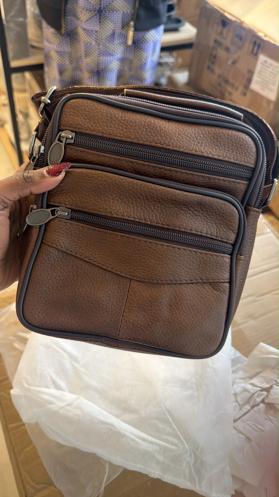 Premium Unisex Leather Crossbody Bag
